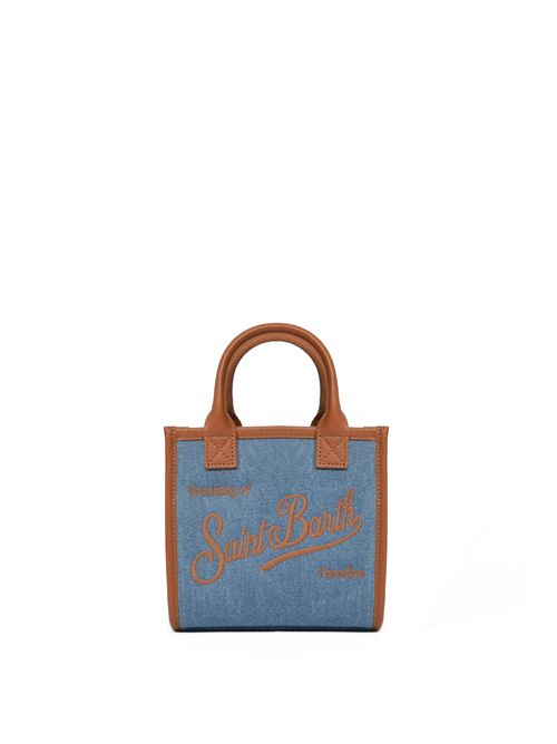Borsa Vanity Mini in denim e pelle martellata Mc2 Saint Barth | VANMI00101515L